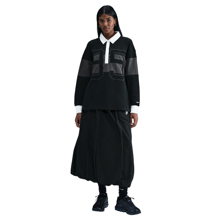 NIKE Sportswear Long-Sleeve Graphic Polo Top Black HV4033-010