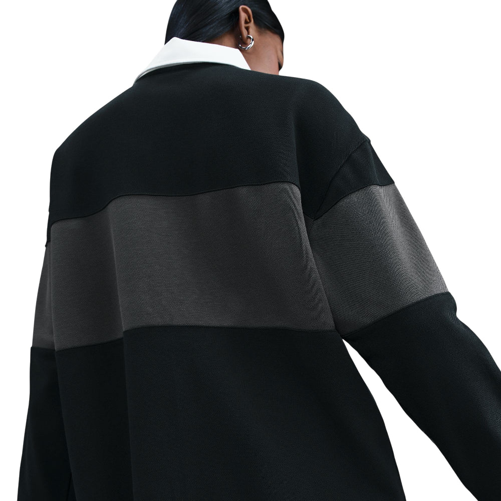 NIKE Sportswear Long-Sleeve Graphic Polo Top Black HV4033-010