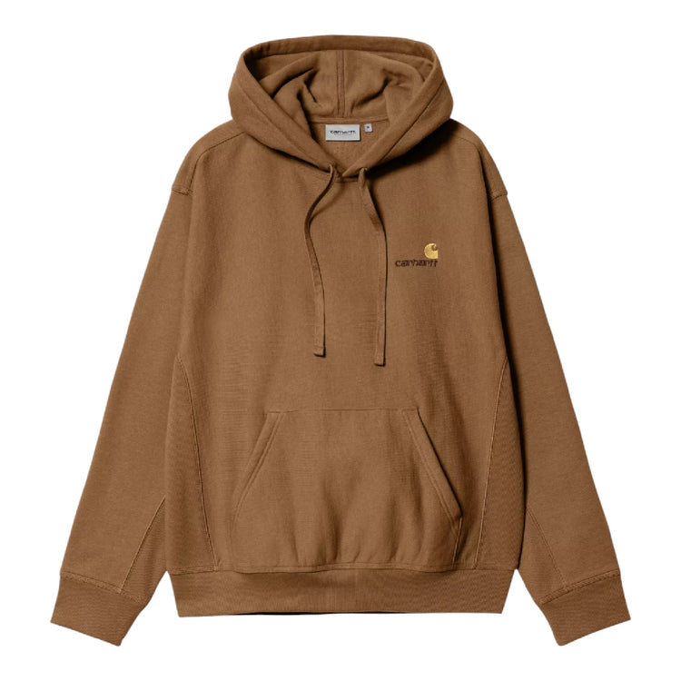 CARHARTT Hooded American Script Sweat Brown I028279.HZXX.03