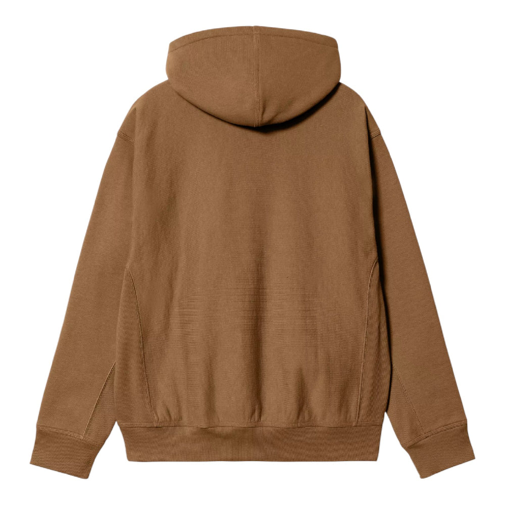 CARHARTT Hooded American Script Sweat Brown I028279.HZXX.03