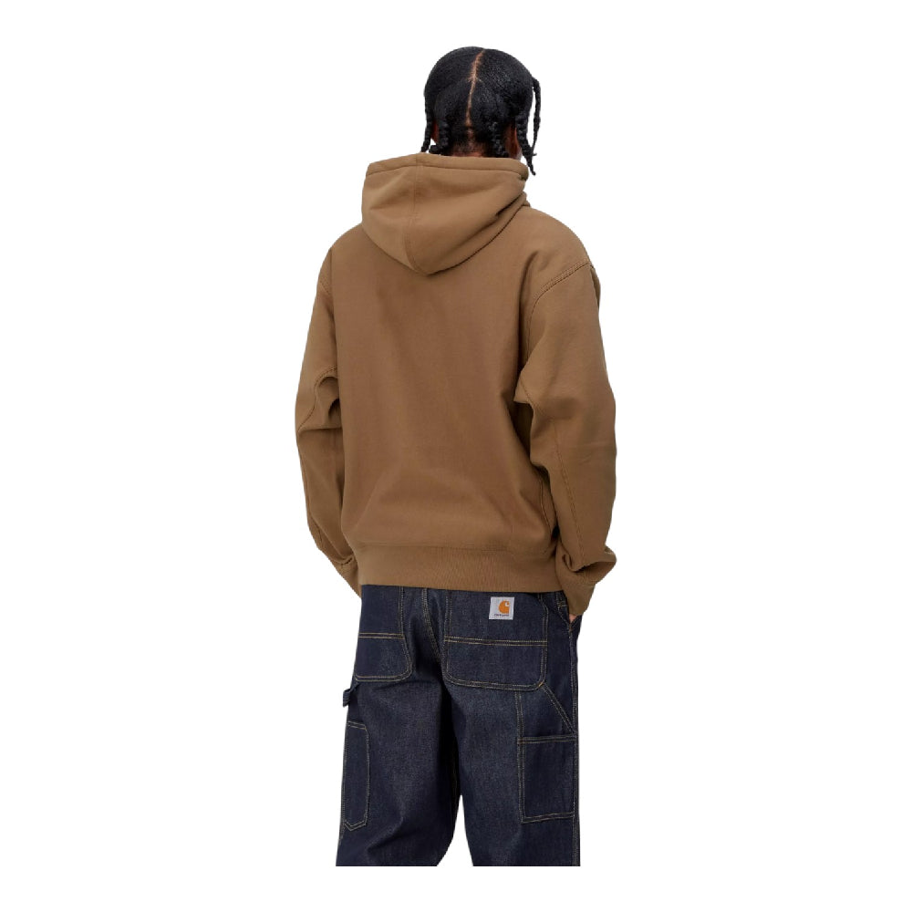 CARHARTT Hooded American Script Sweat Brown I028279.HZXX.03