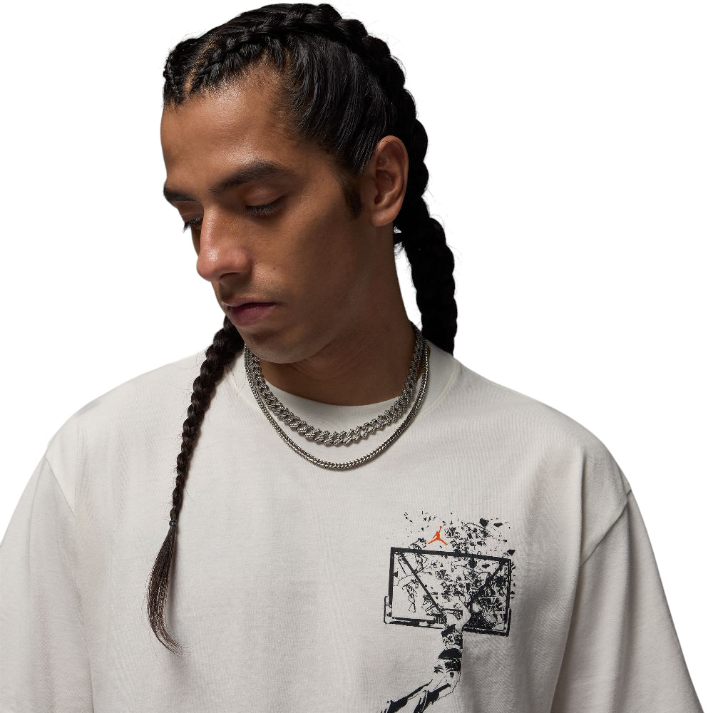 JORDAN Brooklyn Oversized Graphic T-Shirt White IB3297-133