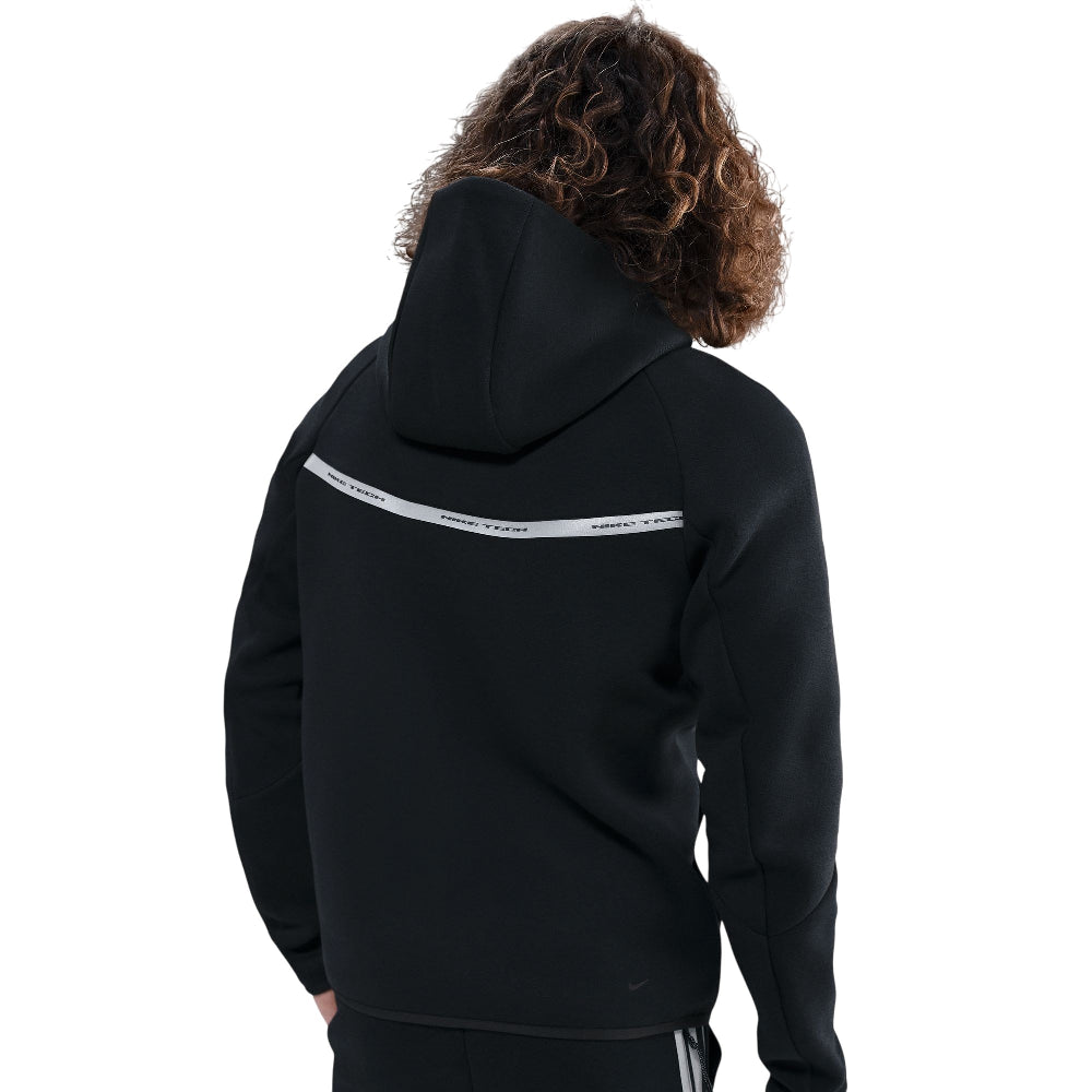 NIKE Tech Full-Zip Fleece Windrunner Jacket with Reflective Accents Black IM6537-010