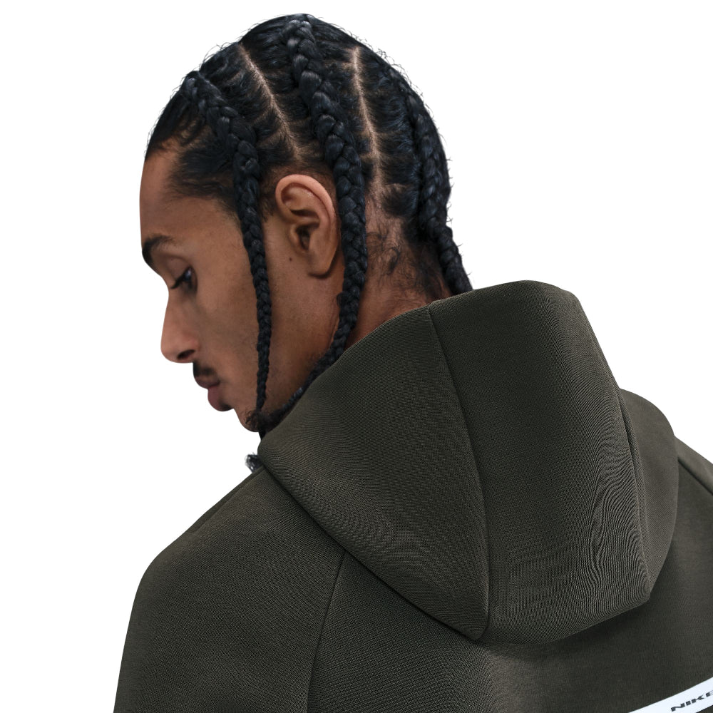NIKE Tech Full-Zip Fleece Windrunner Jacket with Reflective Accents Green IM6537-355