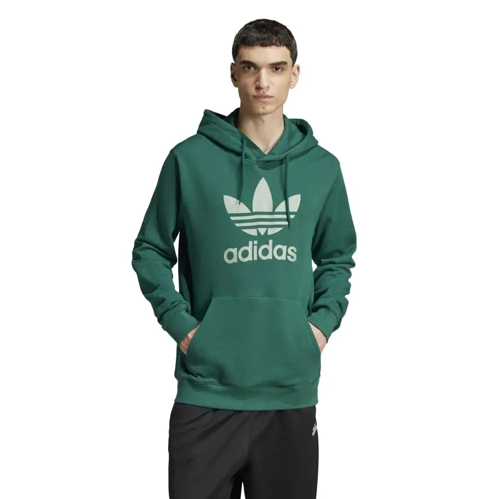 Clothing Hooded Sweatshirt Adidas Trefoil Hoodie Green Adidas