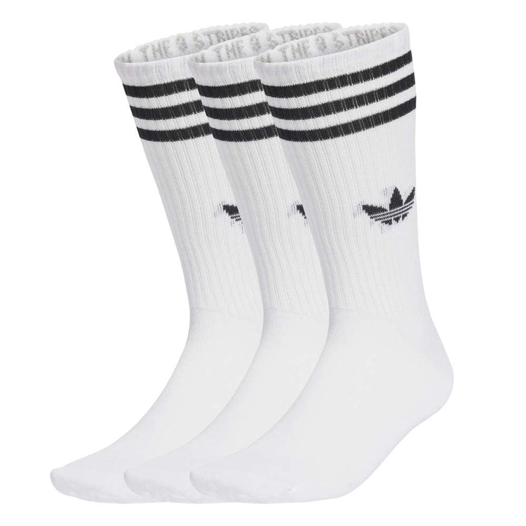 ADIDAS 3-Stripes High Crew Socks 3 Pairs White JV7416