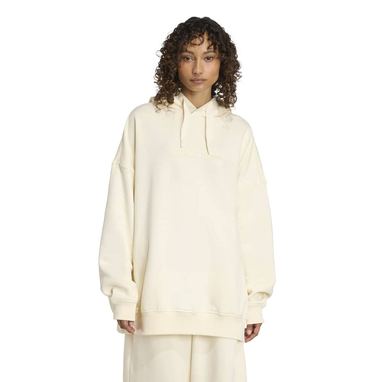 ADIDAS Essentials Linear Oversized Hoodie Cream JX5495
