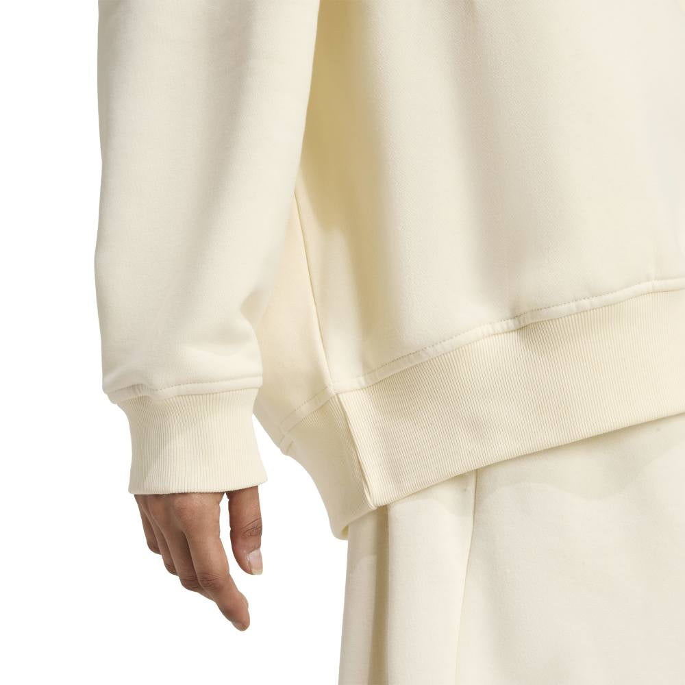 ADIDAS Essentials Linear Oversized Hoodie Cream JX5495