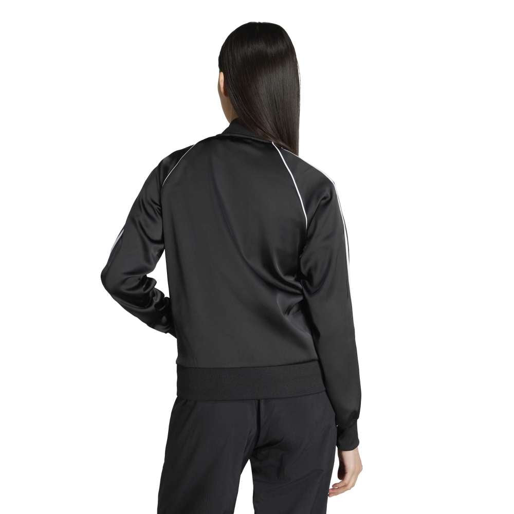 SST Adicolor Satin Track Jacket Black White - Urban Jungle