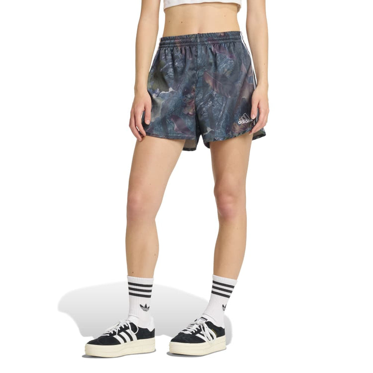 ADIDAS Originals Leaf Camo Print Satin Short Black KE3739