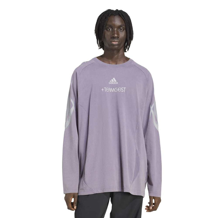ADIDAS Adilenium Season 4 Teamgeist Graphic Long Sleeve T-Shirt Purple KF8542