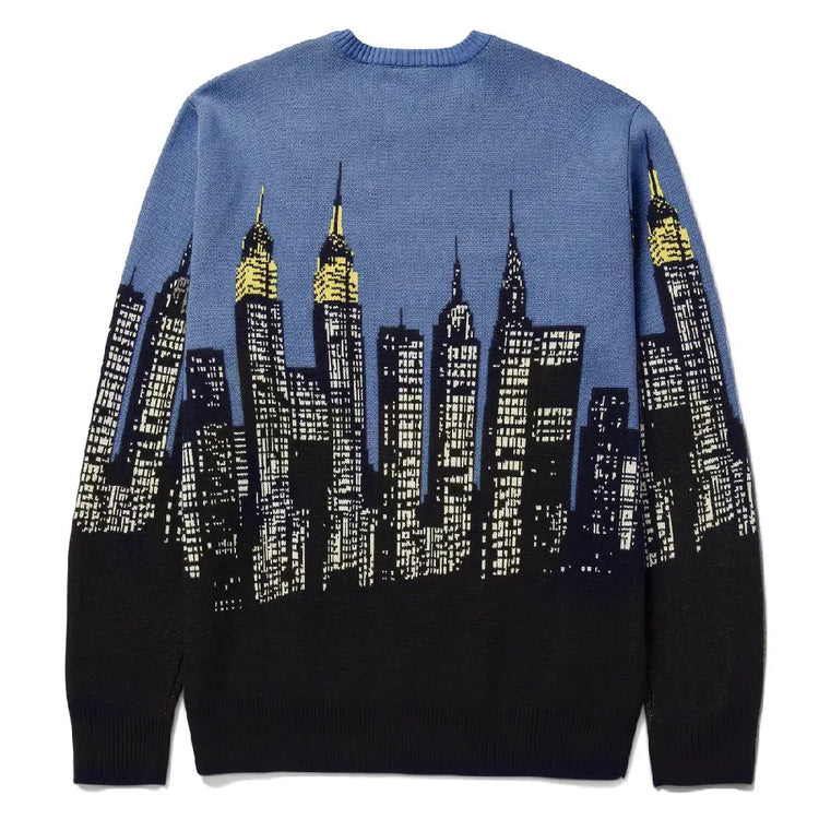 HUF Skyline Crew Sweater Blue KN00387-LBLUE