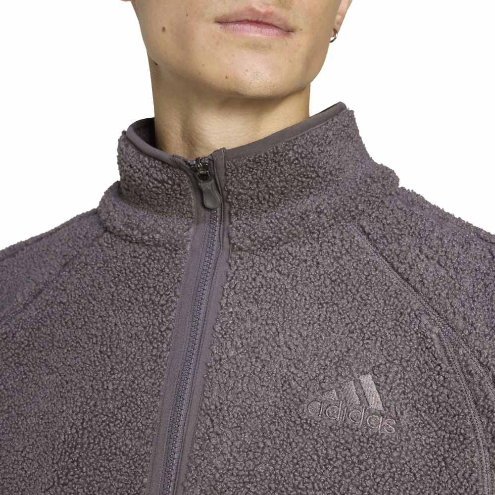 ADIDAS Borg Fleece Teamgeist Track Jacket Grey KR5188