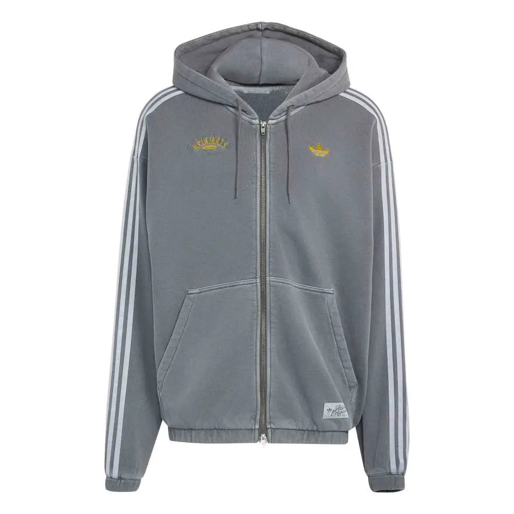 Washed Graphics Zip-Thru Hoodie Grey - Urban Jungle