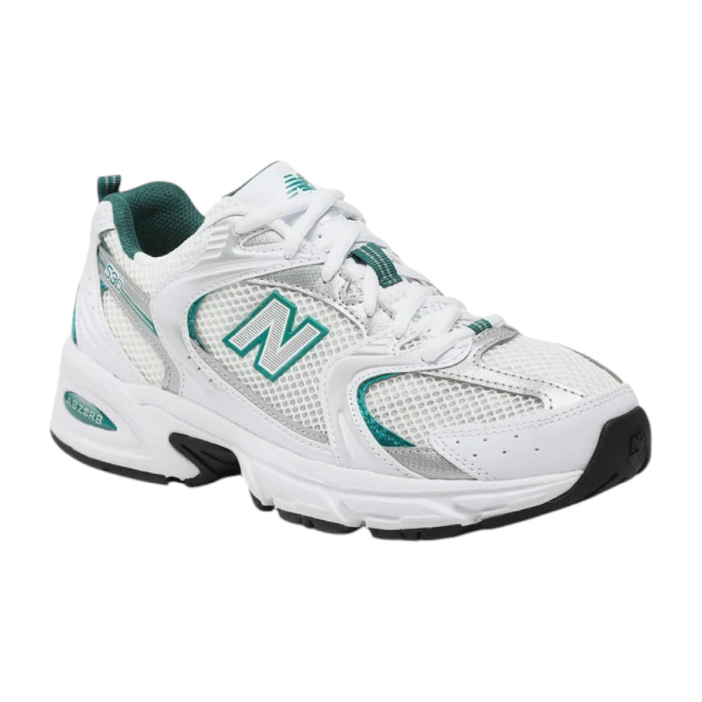 NEW BALANCE 530 White Silver Green Sneakers MR530AB