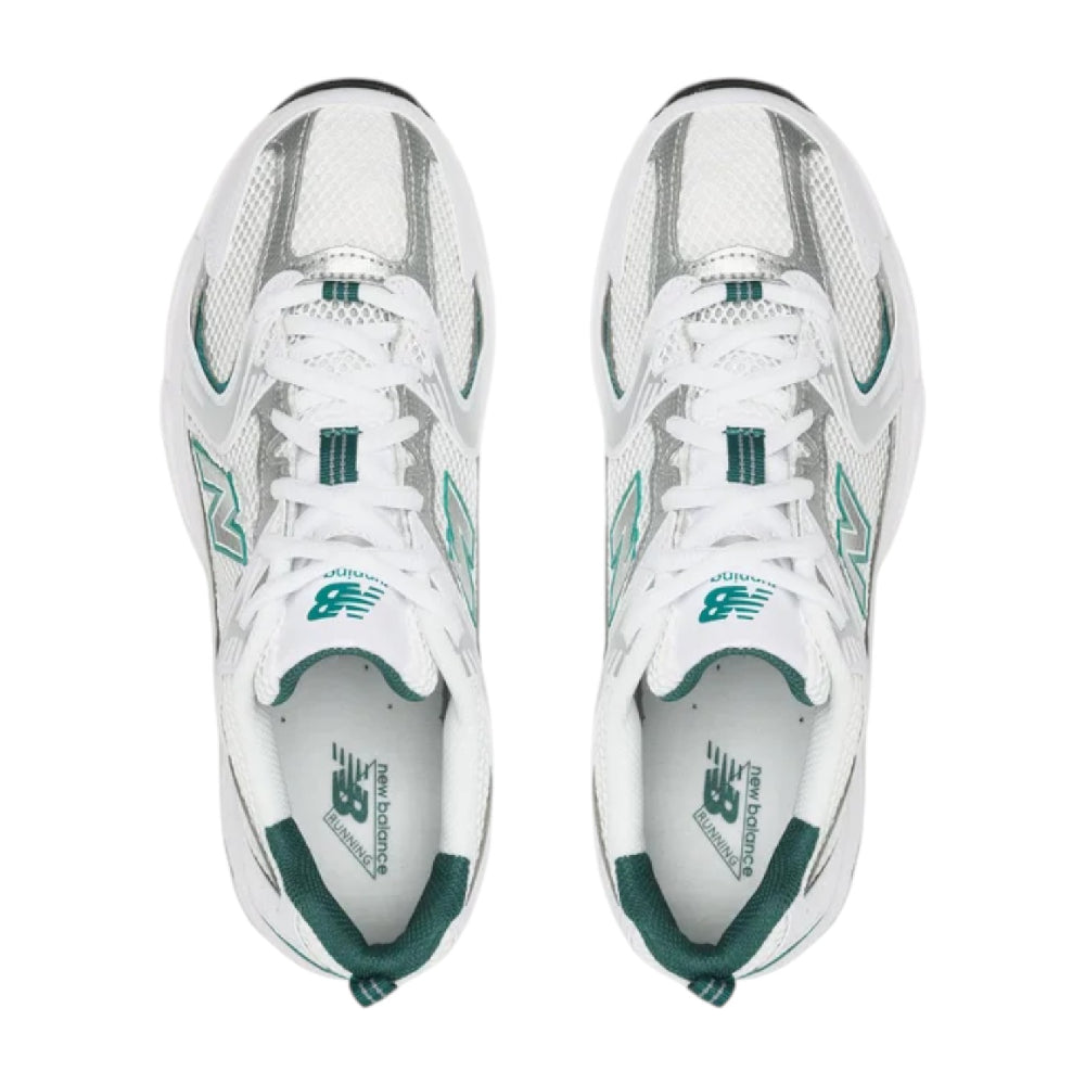 NEW BALANCE 530 White Silver Green Sneakers MR530AB