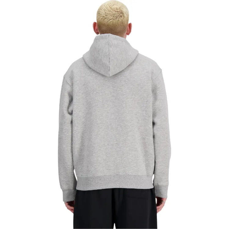 NEW BALANCE Small Logo French Terry Hoodie Grey MT41508AG