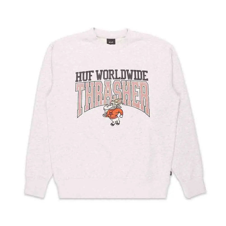 HUF Candlestick Crewneck Sweat White PF00564-ATHHR