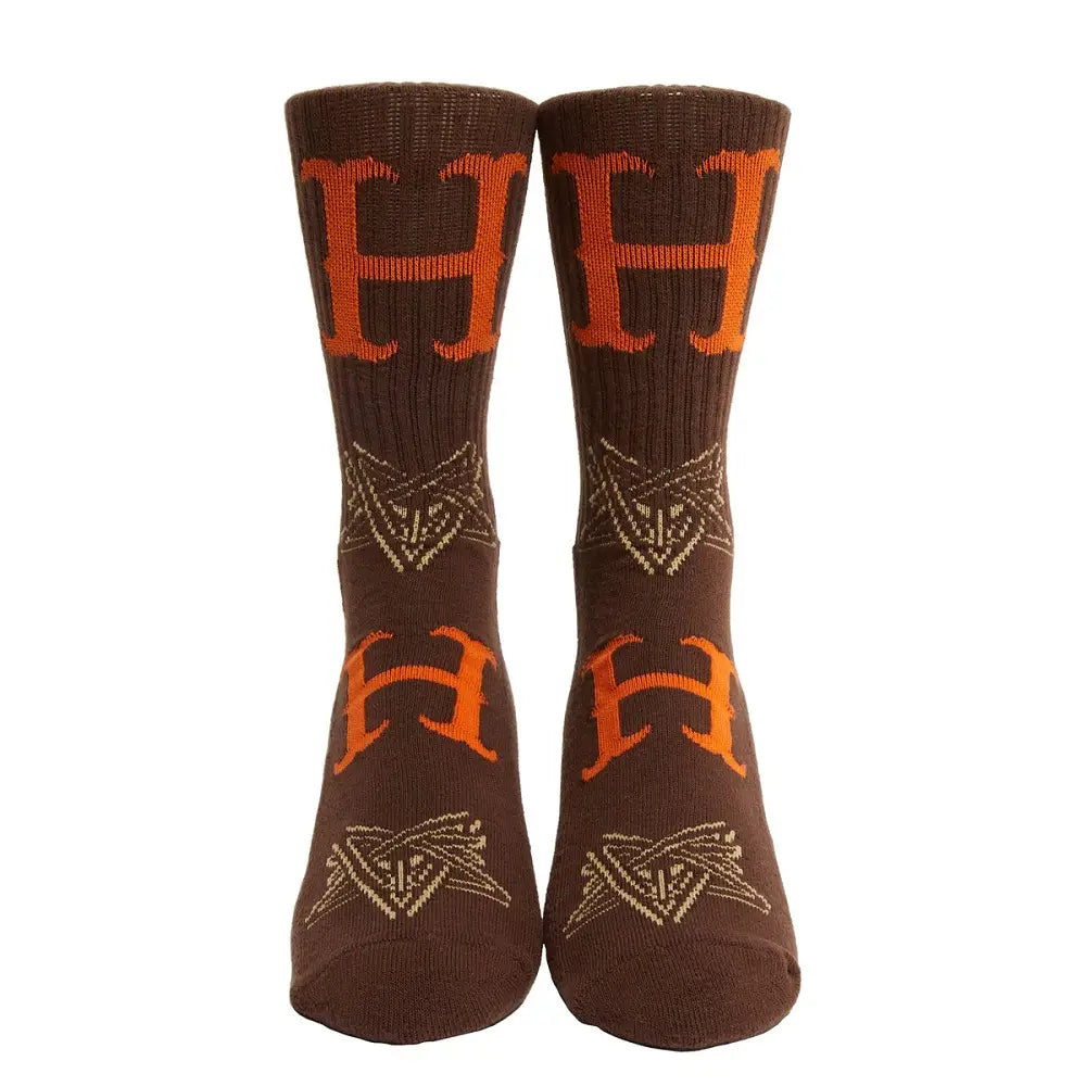 HUF Duality Sock Brown SK00723-CHOCO