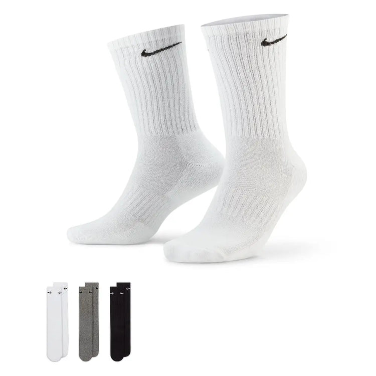 NIKE Everyday Cushioned Training Crew Socks (3 Pairs) SX7664-964