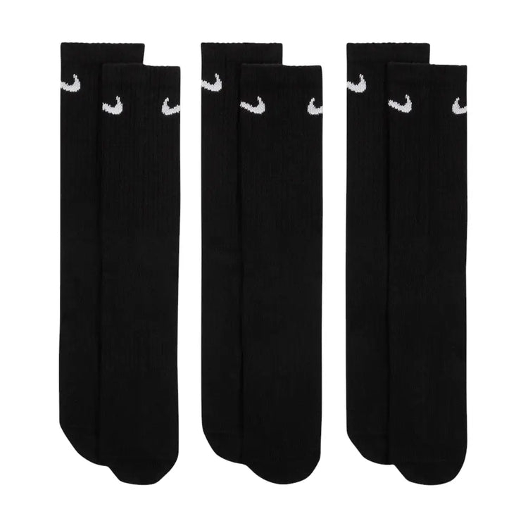 NIKE Everyday Lightweight Crew Socks Black (3 Pairs) SX7676-010