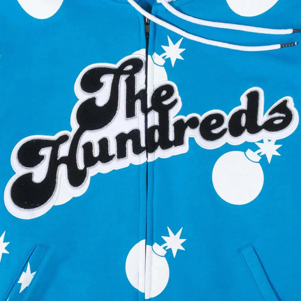 THE HUNDREDS Endless Zip Hoodie Blue T22F102025-Turquoise