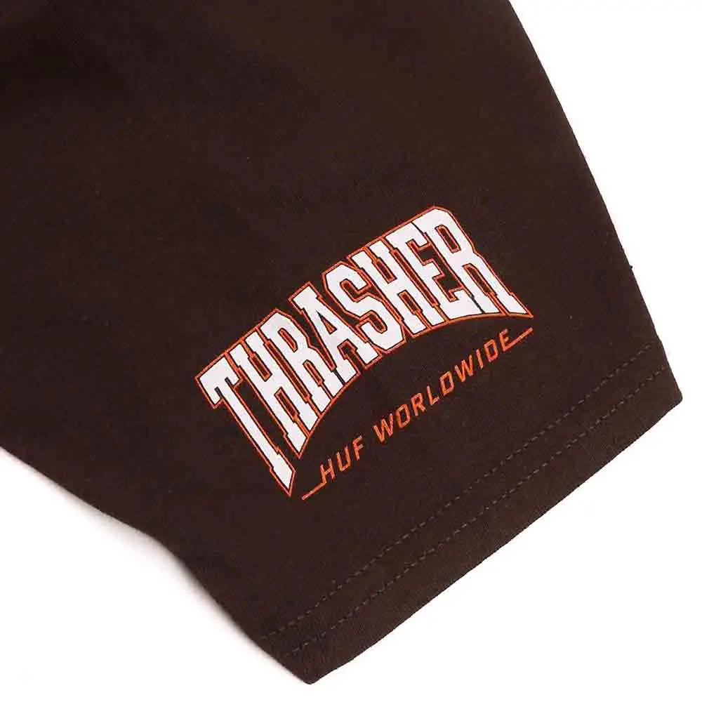 HUF Sunnydale S/S T-Shirt Brown TS01923-CHOCO