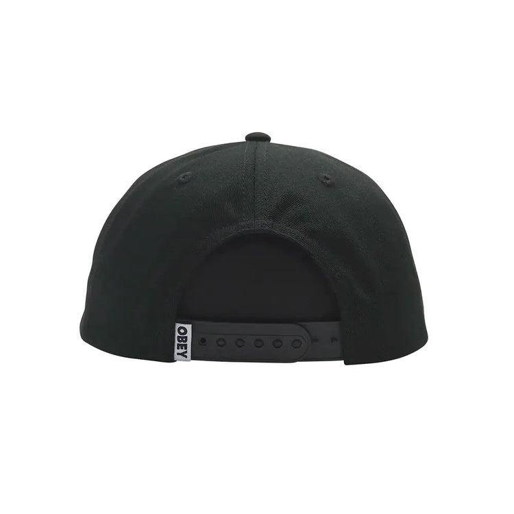OBEY World Stage 6 Panel Snapback Cap Black 100580323-BLK