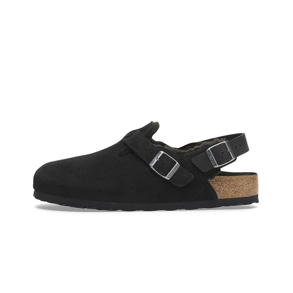 BIRKENSTOCK Tokio Shearling Black Slipper 1028328
