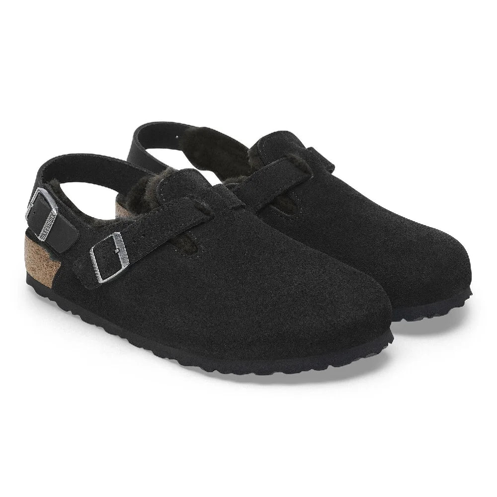 BIRKENSTOCK Tokio Shearling Black Slipper 1028328