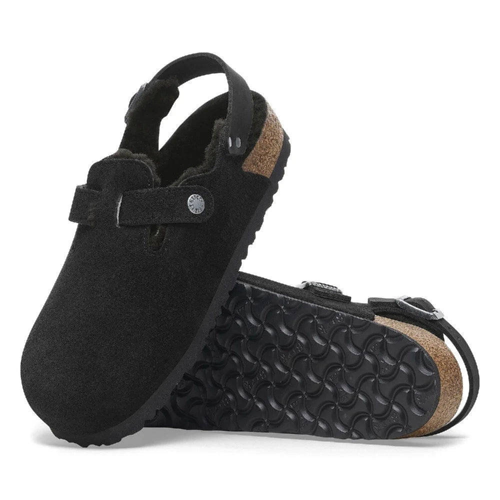 BIRKENSTOCK Tokio Shearling Black Slipper 1028328