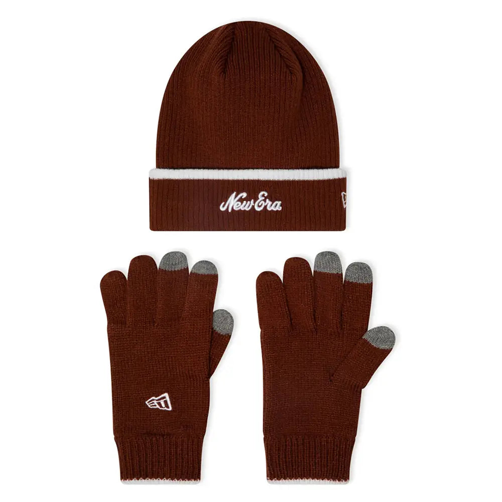 NEW ERA Dark Red E-Touch Gloves And Beanie Set 13745810