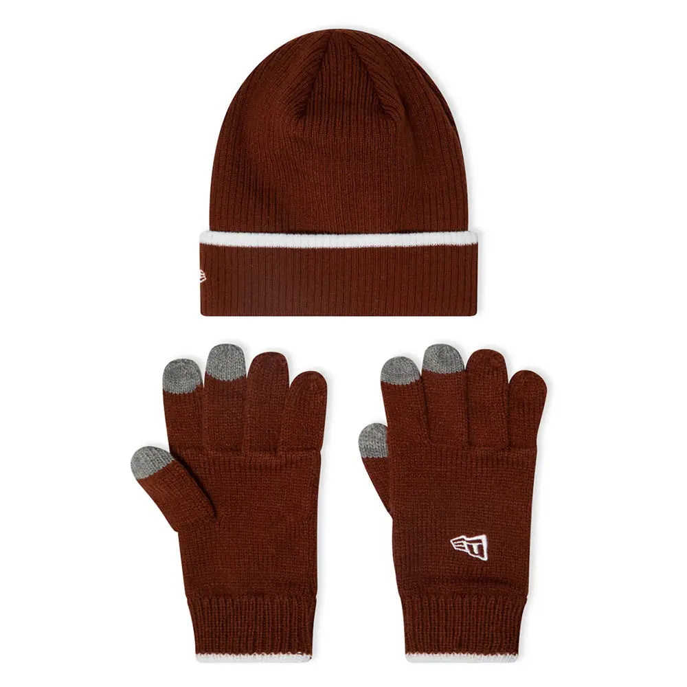 NEW ERA Dark Red E-Touch Gloves And Beanie Set 13745810