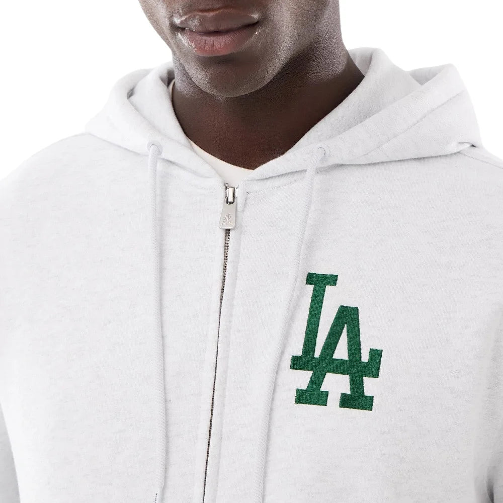 NEW ERA LA Dodgers MLB Comfort Grey 2 Way Full Zip Hoodie 14884646