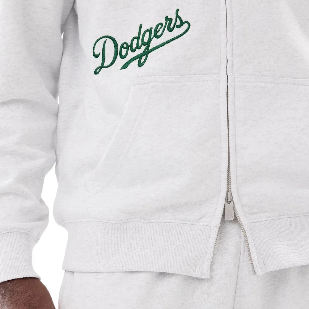NEW ERA LA Dodgers MLB Comfort Grey 2 Way Full Zip Hoodie 14884646