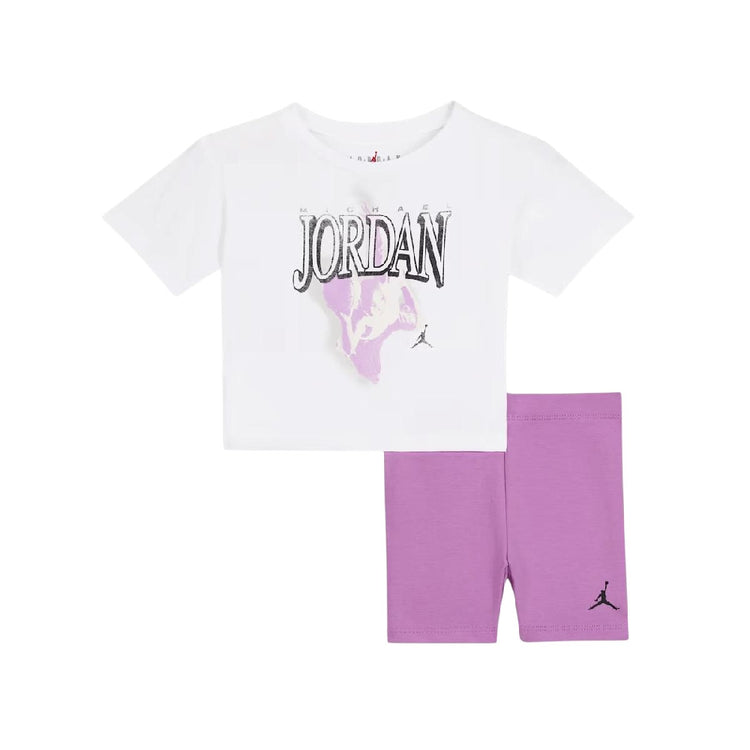 JORDAN Retro 1984 2pc Bike Short Set Pink 15D977-P3R