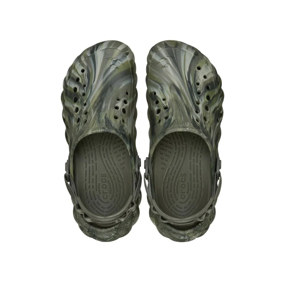 CROCS Echo Marbled Clog Sandal Green 208454-3N4