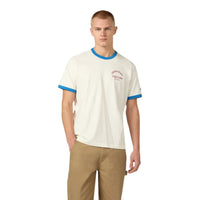 CHAMPION Ringer T-Shirt Cream Blue 222054-YS173