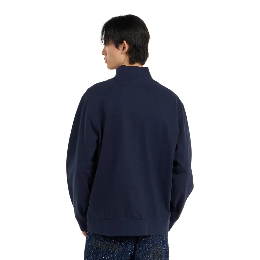 CHAMPION Half Zip Sweatshirt Dark Blue 222156-BS501