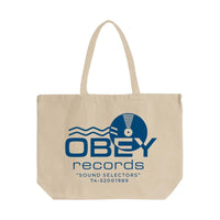 OBEY Records Sound Waves Tote Bag Beige 22MA0000295-NAT