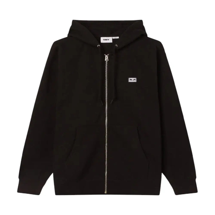 OBEY Established Works Eyes Zip Fleece Hoodie 22MC0000031E-BLK