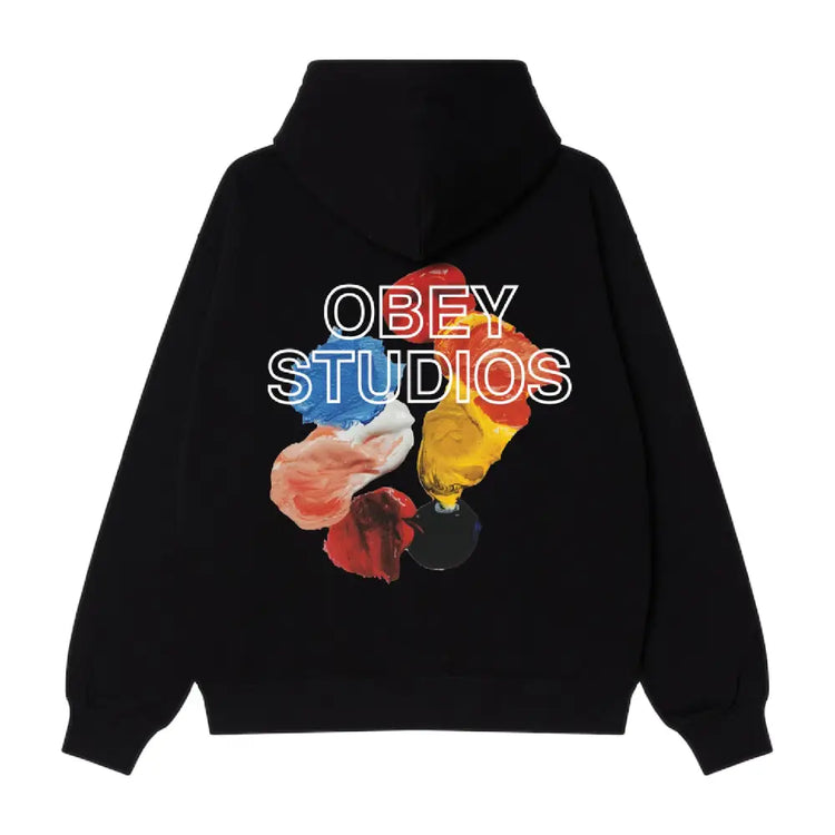 OBEY Studios Palette Fleece Hoodie Black 22MC0001355-BLK