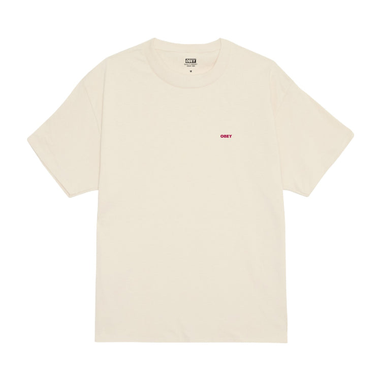 OBEY Art Studio Flowers T-Shirt Cream 22MC0001480-CRM