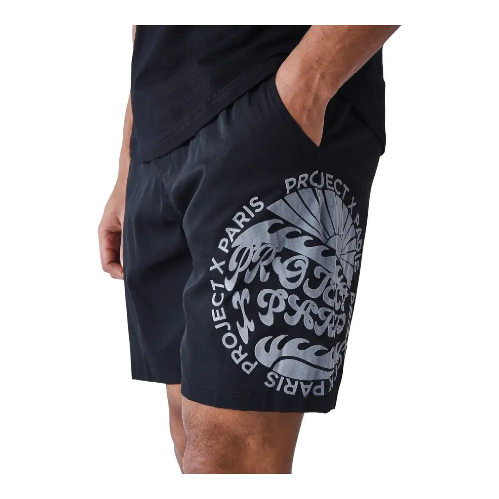 PXP - PROJECT X PARIS Groovy Sun Swim Short Black 2440088-BK