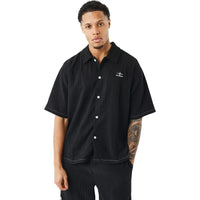 PXP - PROJECT X PARIS Pleated Casual Shirt Black 2510161-BK