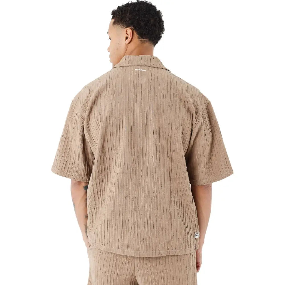 PXP - PROJECT X PARIS Pleated Casual Shirt Beige 2510161-TP