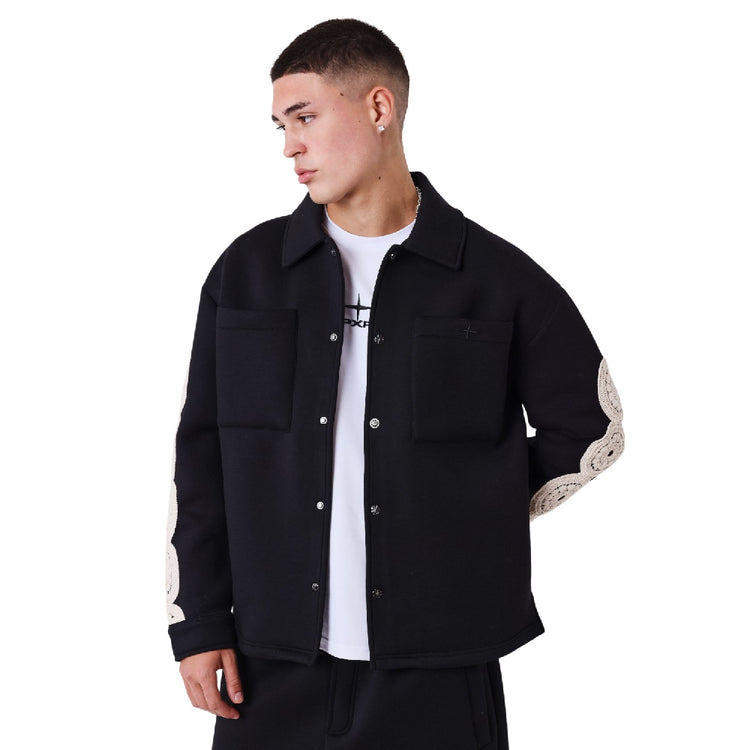 PXP - PROJECT X PARIS Neoprene Overshirt Black 2533187-BK