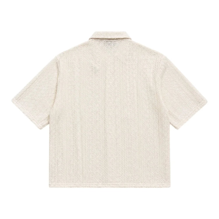 PXP - PROJECT X PARIS Embroidered Openwork Shirt With Flower Beige 2611114-CC