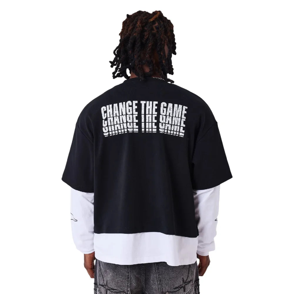 PXP - PROJECT X PARIS Long Sleeve Change The Game T-Shirt Black 2622319-BKW
