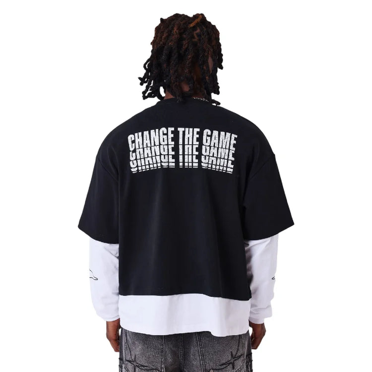 PXP - PROJECT X PARIS Long Sleeve Change The Game T-Shirt Black 2622319-BKW
